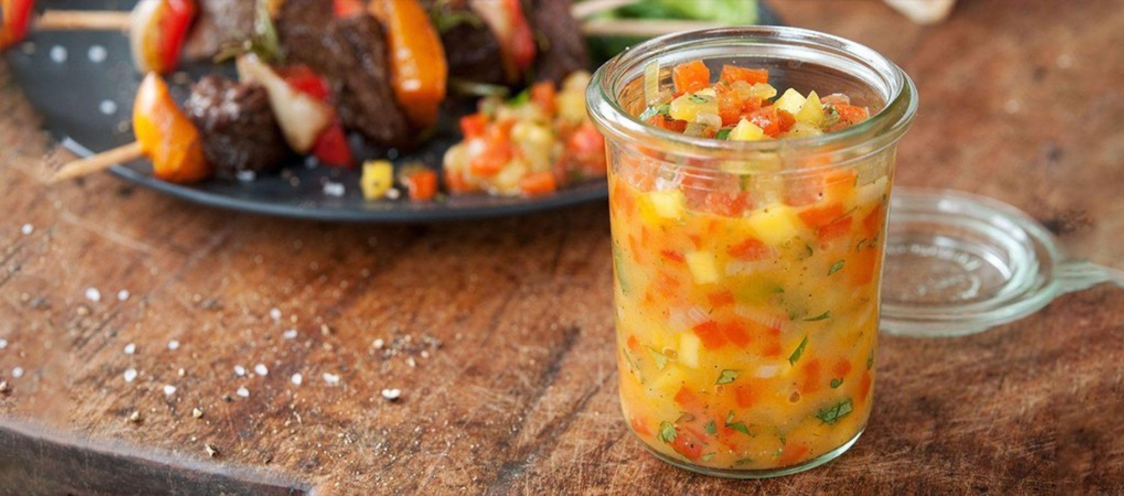 Rezept Mango-Chutney mit Paprika und Lauchzwiebeln Rezept Mango-Chutney mit Paprika und Lauchzwiebeln